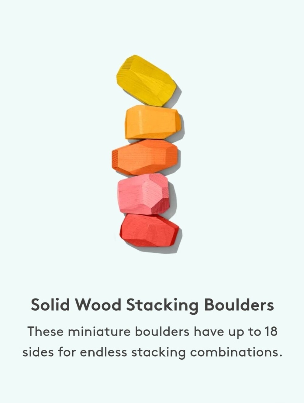 Lovevery Wood Stacking Boulders Montessori STEM Free Spirit Play Kit Eco Blocks